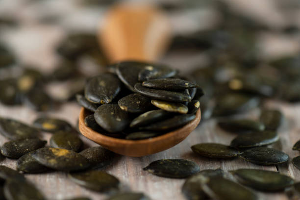 Raw Pumpkin Seed Kernels stock photo