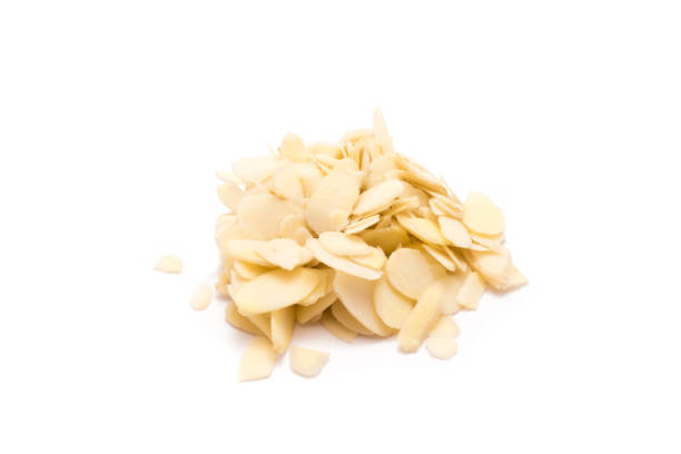 istock Almond slices isolated on white background 1279028693