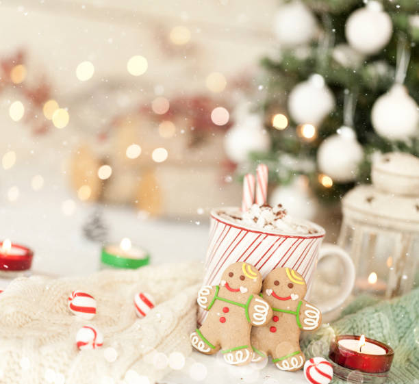 istock Christmas Gingerbread Man Cookies and Hot Chocolate 1279030366