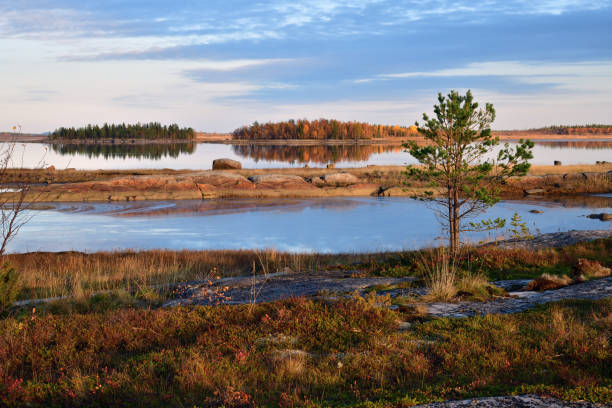 istock Sunset on the White Sea in Karelia, Russia 1279056932