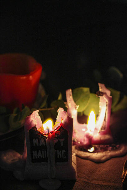 istock Halloween candle melting grotesquely 1279069341