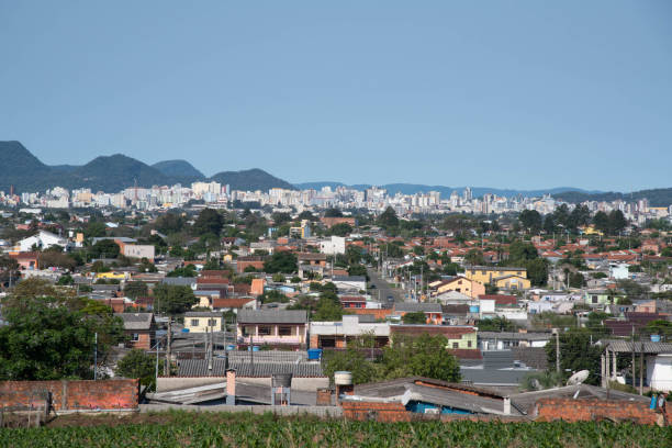 vista parziale della città di santa maria. stato del rio grande do sul in brasile - santa maria foto e immagini stock