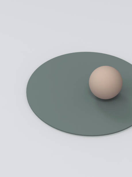 istock green cylinder with beige sphere 3D background 1279076088