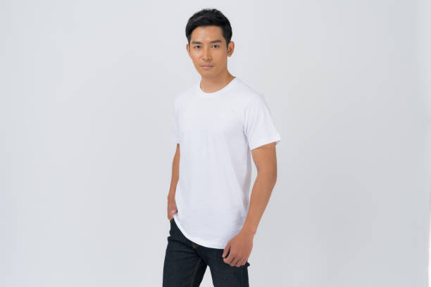 istock T-shirt design, Young man in White t-shirt 1279078162