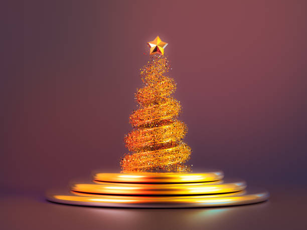 istock Beautiful luxury New Year Christmas holiday background. 3d illustration, 3d rendering. 3d illustration, 3d rendering. 1279080068