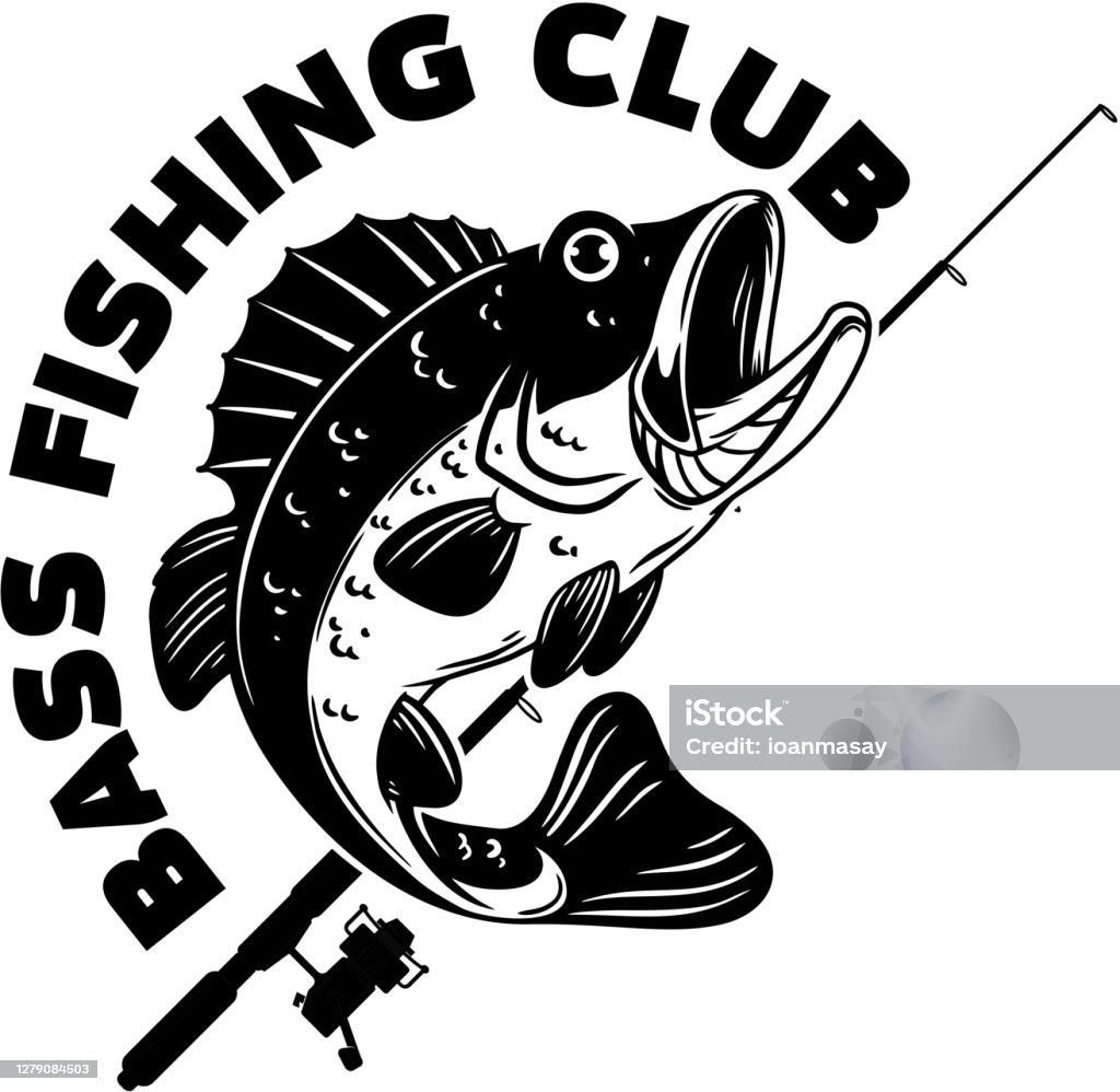 Câu Lạc Bộ Câu Cá Bass Minh Họa Cá Vược Và Cần Câu Yếu Tố Thiết Kế ...