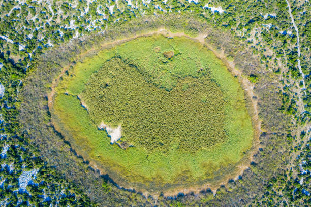 istock A circular pond called Benca in the rugged landscape 1279084708
