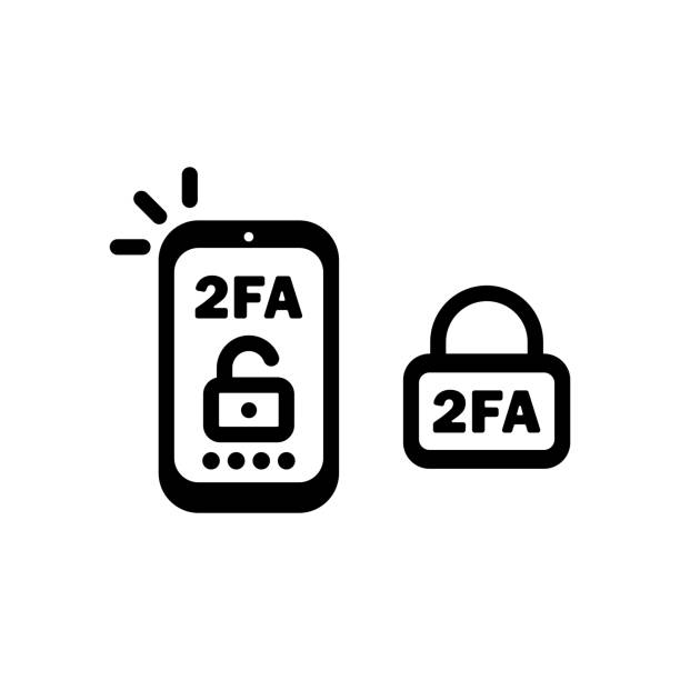 2fa Line Icon In Black Two Factor Authentication Icon Security Vector On  Isolated White Background Eps 10 Stock Illustration - Download Image Now -  iStock