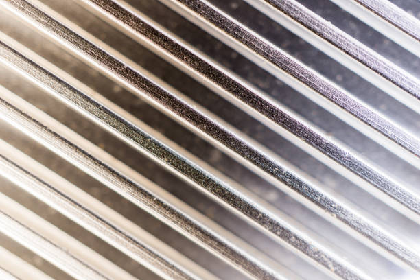 istock Lines pattern texture metal aluminum industry background 1279089294