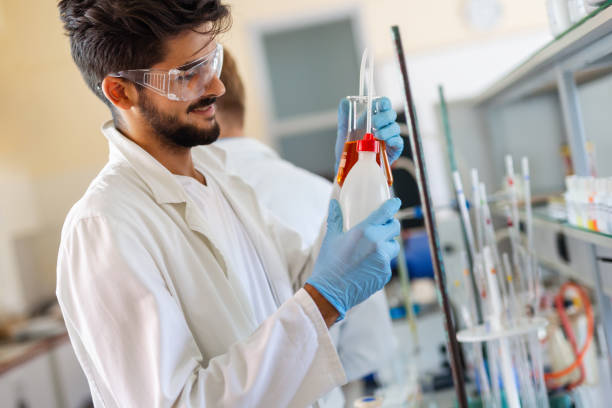 istock Young scientist student man working at the laboratory 1279097382