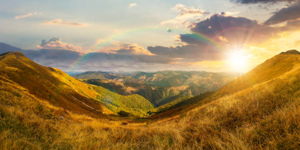 istock mountain landscape in autumn at sunset 1279097421