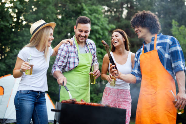 istock Friends having fun in nature doing bbq 1279097789