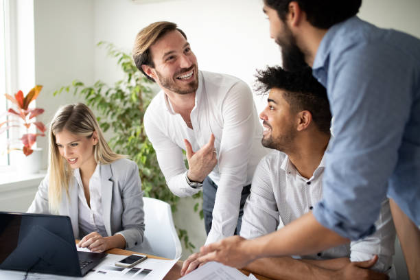 istock Presentation in consulting seminar about business strategy in office 1279101549