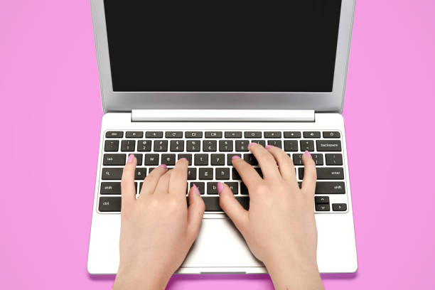 istock Woman hands typing on a laptop 1279101692