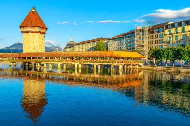 istock Lucerne Chapel Bridge Water Tower 1279104360