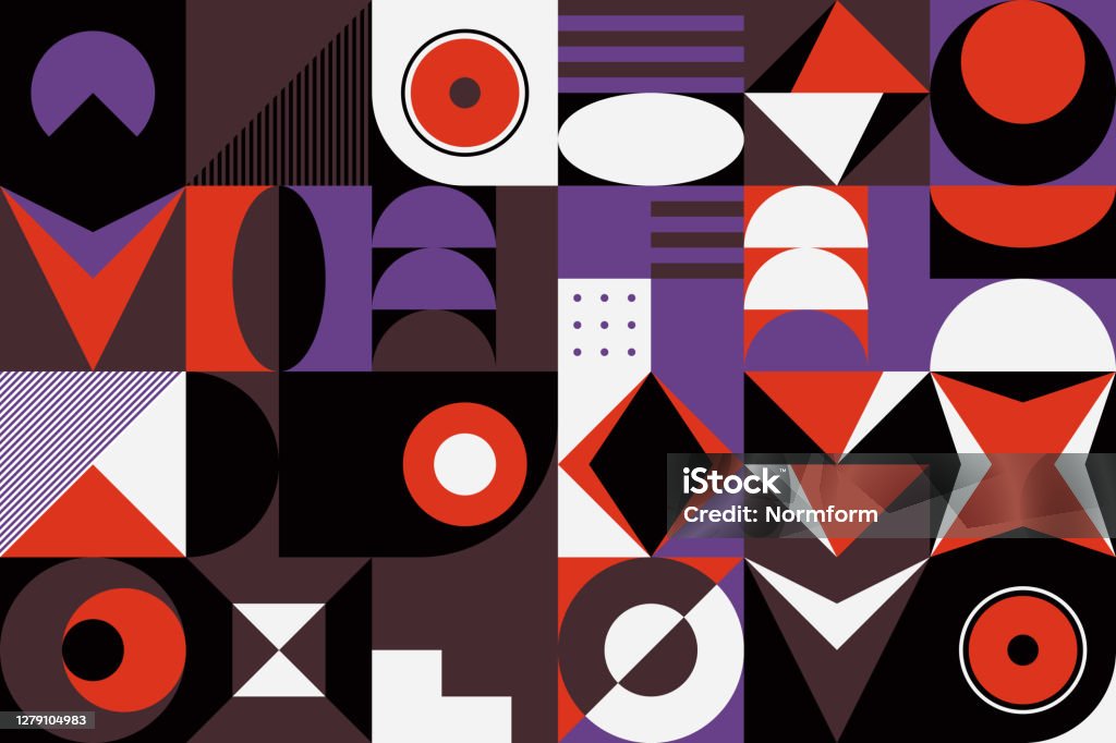 Geometric Design Sample Basic Design Simple Geometric Pattern Design With Basic Geometry Forms Stock ...