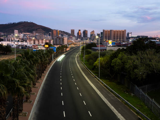 istock Empty city highways at dawn during COVID-19 lockdown 1279105230
