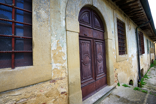 Amalfi, Amalfi coast, Salerno, Italy.\ntypical narrow street, alley with white walls and steps