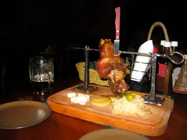 Photo of Traditional Czech dish Veprevo knee, roasted pork knuckle