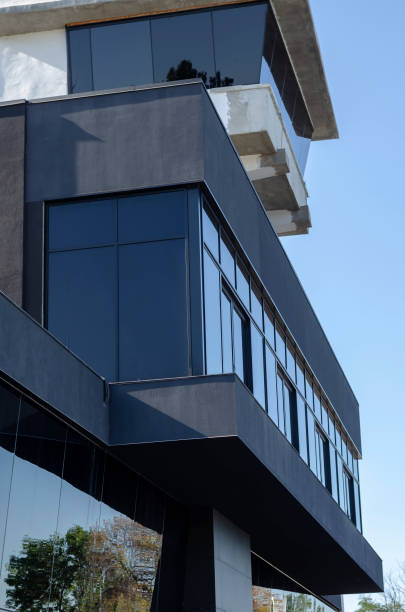 istock Geometric composition of glass and concrete. 1279115690