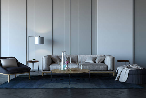 istock 3d rendering of new mock up pattern idea in contemporary interior with sofa. 1279116024