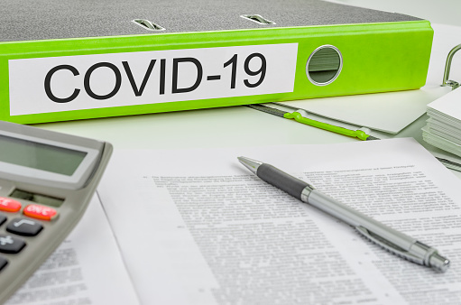Folder with the label COVID-19