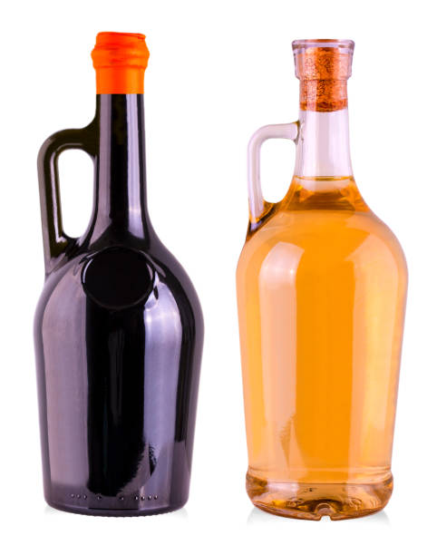 istock bottle with wine isolated on white background. 1279119409