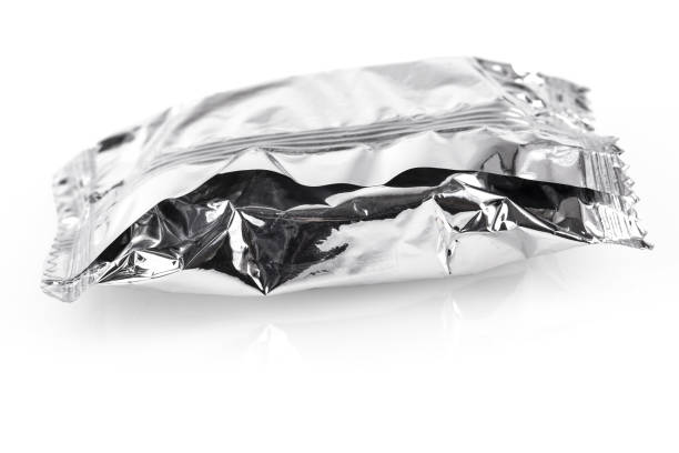 istock Blank Foil plastic pouch coffee bag isolated on white background. Packaging template mockup collection. With clipping Path included. Aluminium coffee package. 1279121345