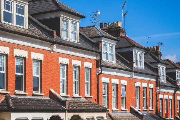 istock English terraced houses featuring dormer windows in loft conversion in Crouch End, London 1279122623