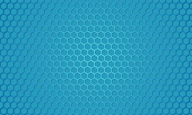 istock Blue carbon fiber texture. Blue metal hexagon texture steel background. Web design template. Abstract honeycomb background with blue carbon fiber. 1279125840