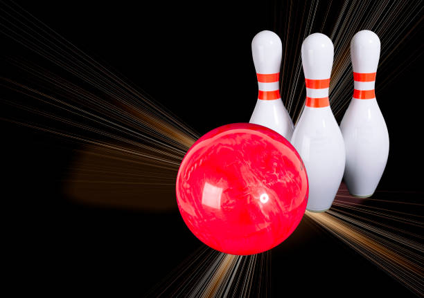 istock Bowling. Bowling ball and bowling pins on a beautiful background 1279127294