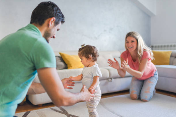istock First steps of our baby 1279134645