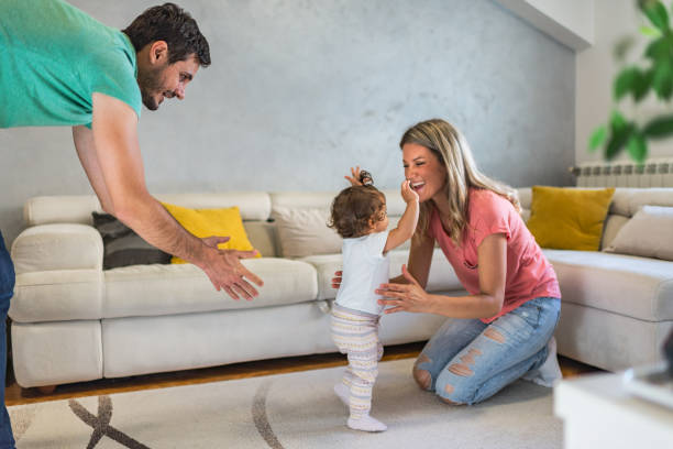 istock First steps of our baby 1279134727