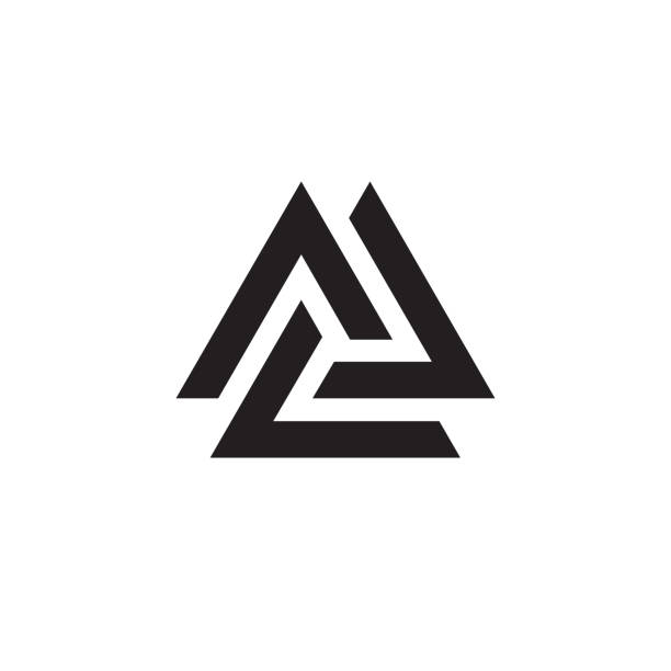 ilustraciones, imágenes clip art, dibujos animados e iconos de stock de logotipo del triángulo - prisma abstracto gráfico de forma geométrica - prismas rectangulares