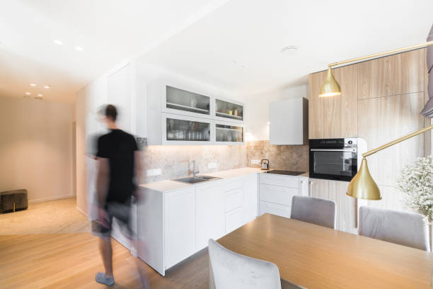 istock Apartment with a view to kitchen and corridor 1279137959