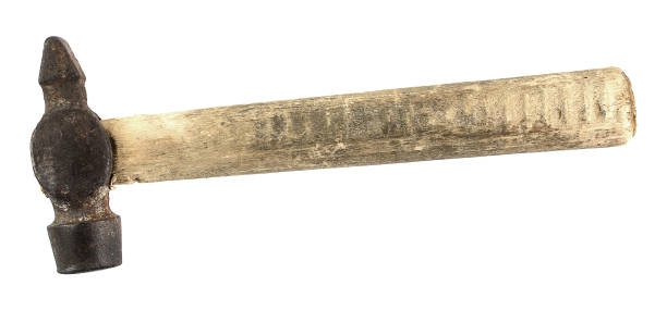 istock Old vintage hammer on white background 1279139752