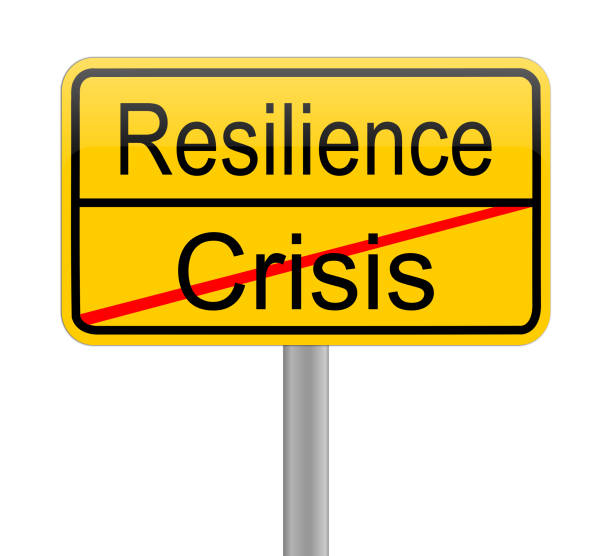 istock Resilience - Crisis on yellow sign – illustration 1279141791