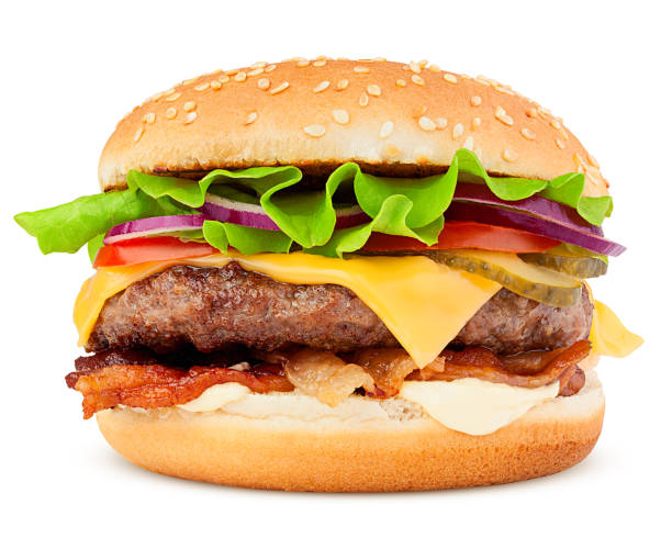 istock delicious fast food, burger, hamburger, cheeseburger, isolated on white background, full depth of field, clipping path 1279143620
