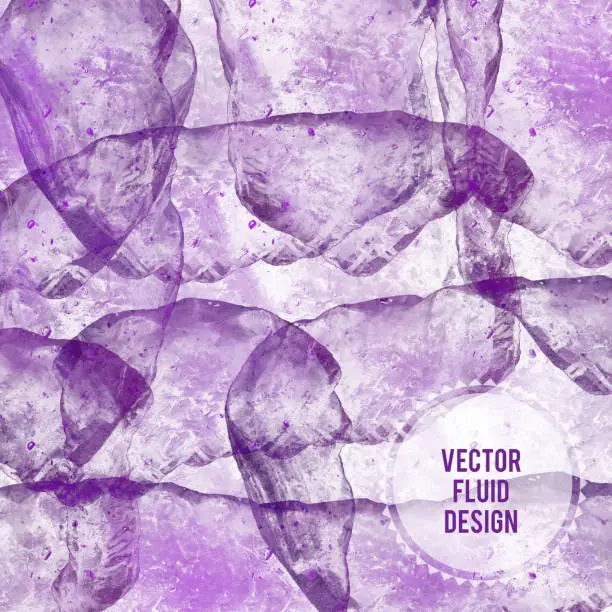 Vector illustration of Purple Abstract Fluid Background. Coastal Concept Design Element.
