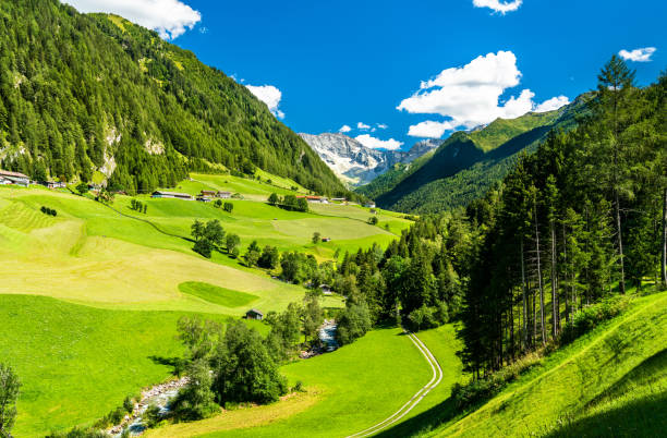 landschap van de oostenrijkse alpen - brennerpas stockfoto's en -beelden