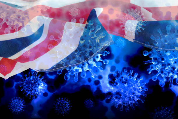 istock Flag of Great Britain and Corona Virus 1279148668