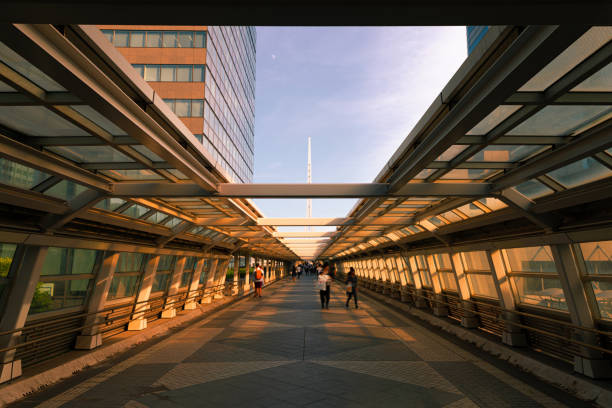 istock Modern City Footbridge Bridge 1279151139