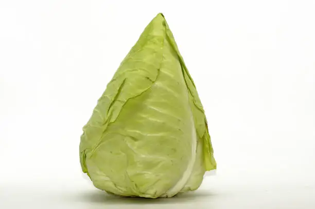 cabbage, herb exposed on white background