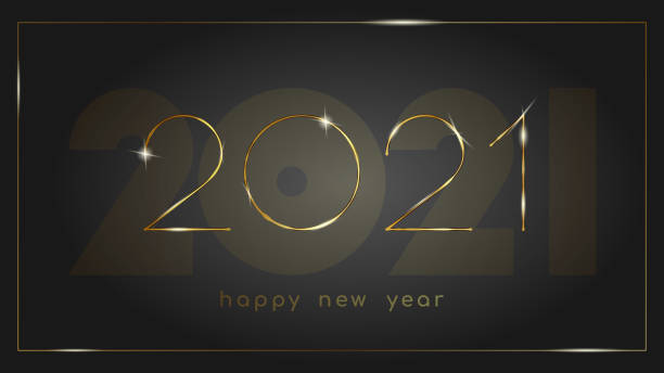 istock Happy new year 2021 banner.Golden Vector luxury text 2021 1279153314