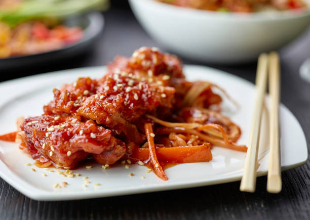 istock plate of fried meat in teriyaki sauce 1279155691