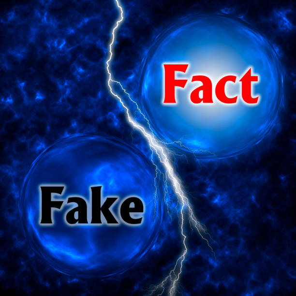 istock Abstract background with FACT and FAKE concept 1279158281