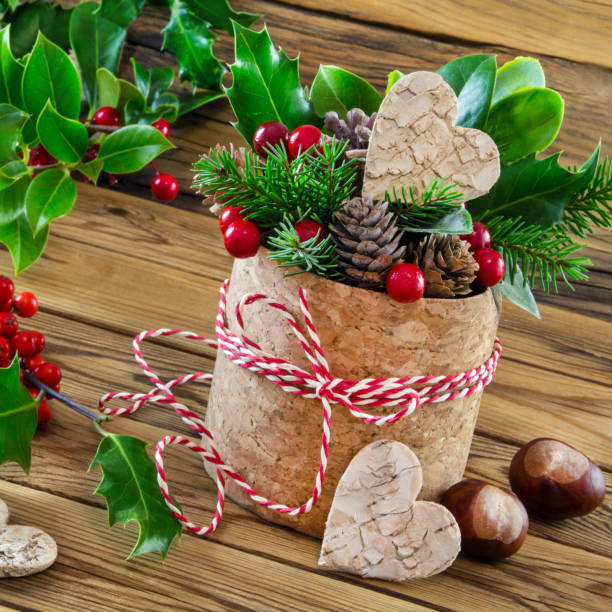 istock Autumn and Winter Decoration on wooden background 1279159421