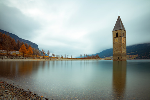 Resia Lake in Trentino Alto Adige