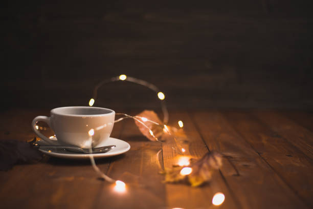istock Cup of coffee with dark background 1279170048
