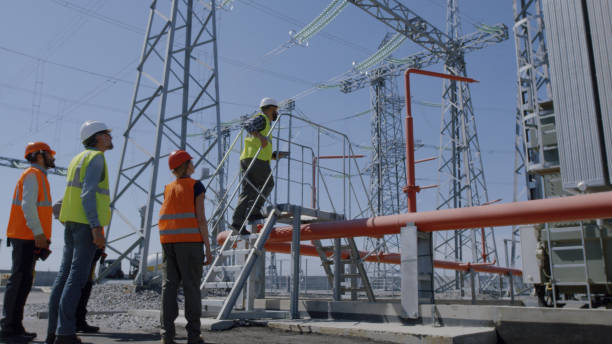 istock Group of inspectors examining power station 1279171087